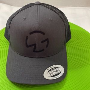 Yupoong snap back hat. Dark gray. Preowned but never worn.